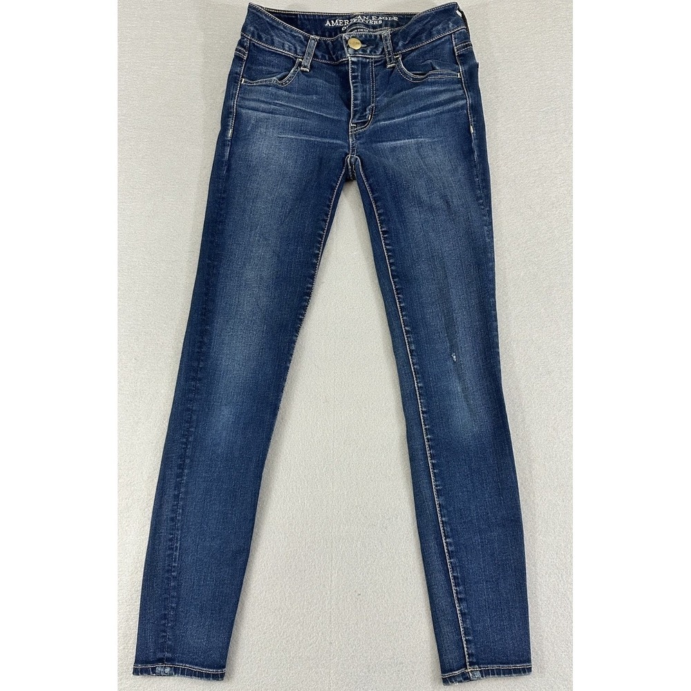 American Eagle 60% Cotton Skinny Super Stretch Jegging Dark Wash Women's Size 2
